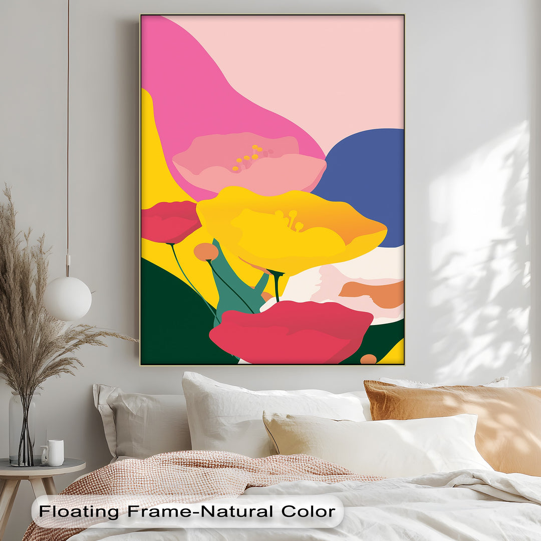 Bold Bloomscape – Vibrant Abstract Flower Canvas Print