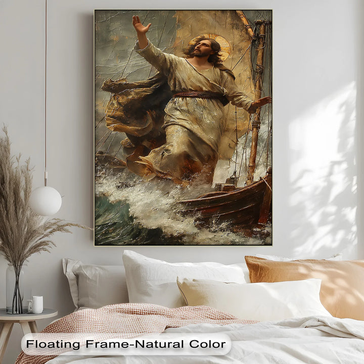 Jesus Calming the Storm – Inspirational Christian Canvas Print - MyPhotoStation