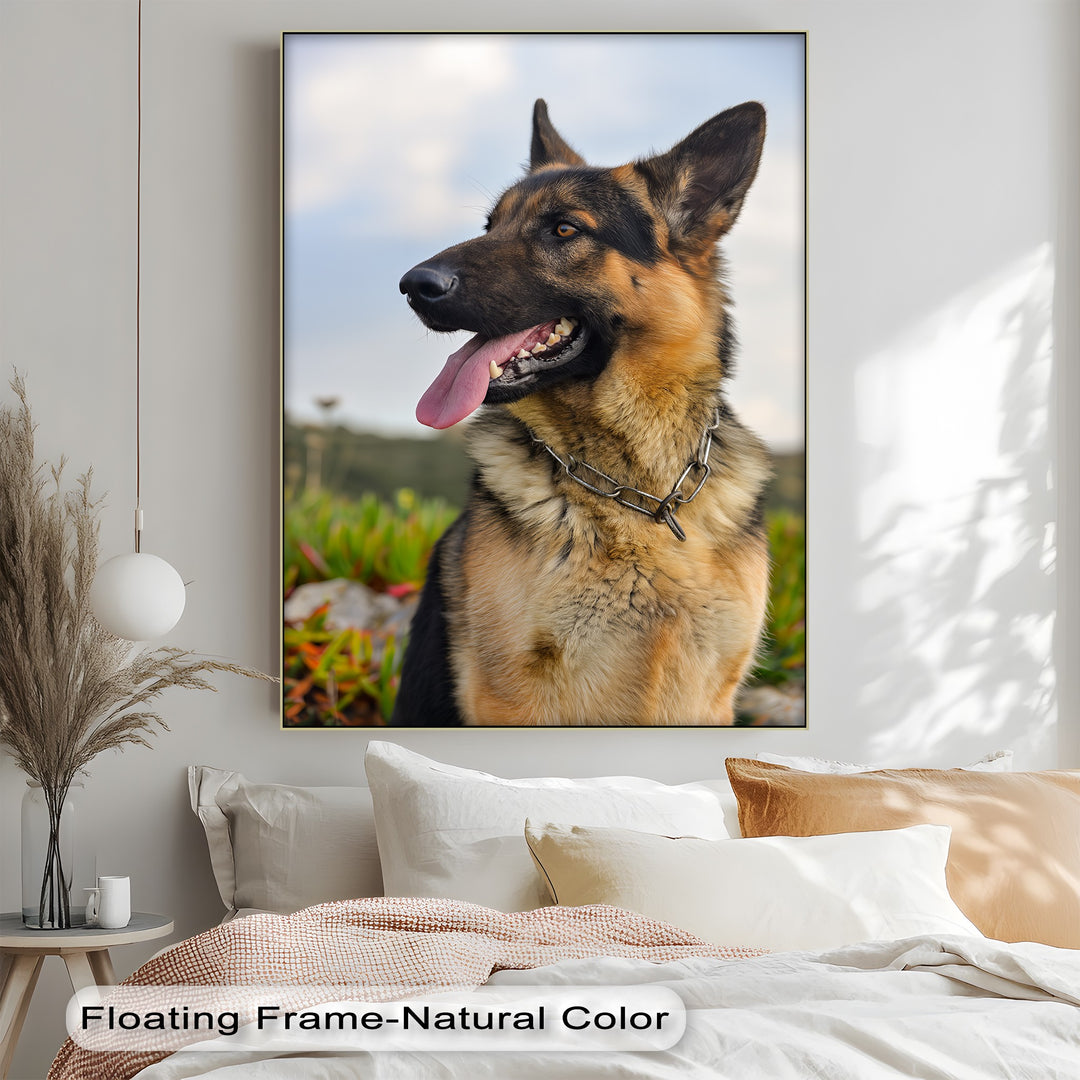 Loyal Guardian – German Shepherd Outdoor Portrait Puppies Canvas Print