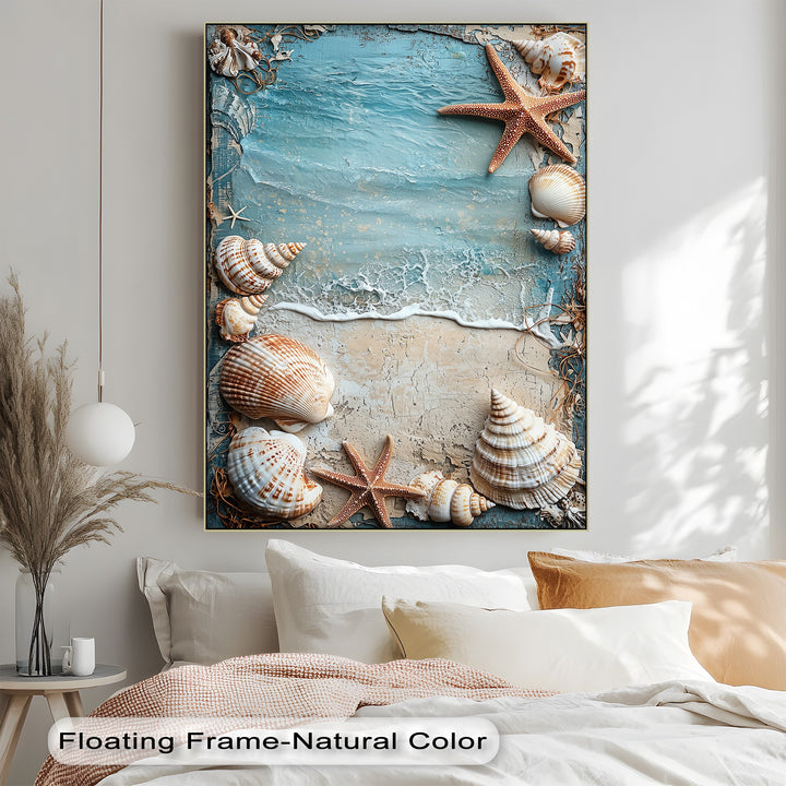 Perfect for coastal lovers, this canvas art blends texture and charm.

