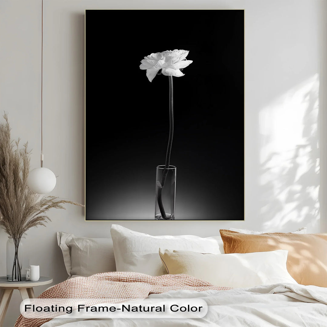 Solitary Grace – White Flower in Vase Canvas Prints - MyPhotoStation