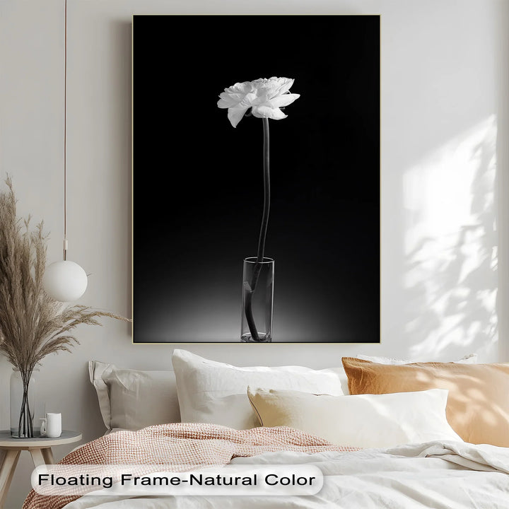 Solitary Grace – White Flower in Vase Canvas Prints - MyPhotoStation