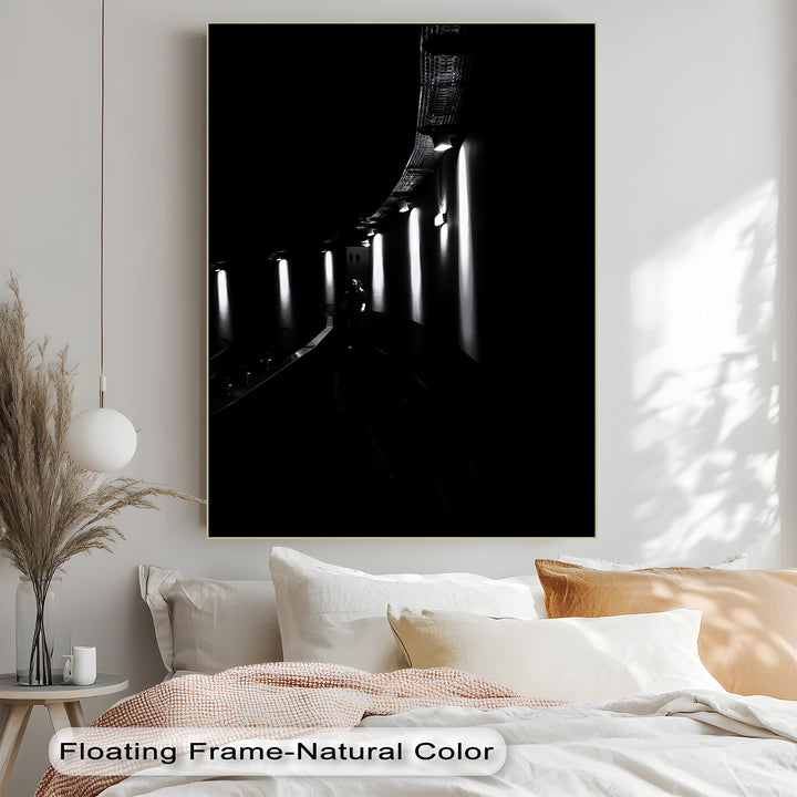 Echo Passage – Abstract Light Corridor Canvas Prints