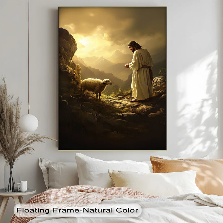 The Lost and Found – Jesus with the Lamb Canvas Print - MyPhotoStation