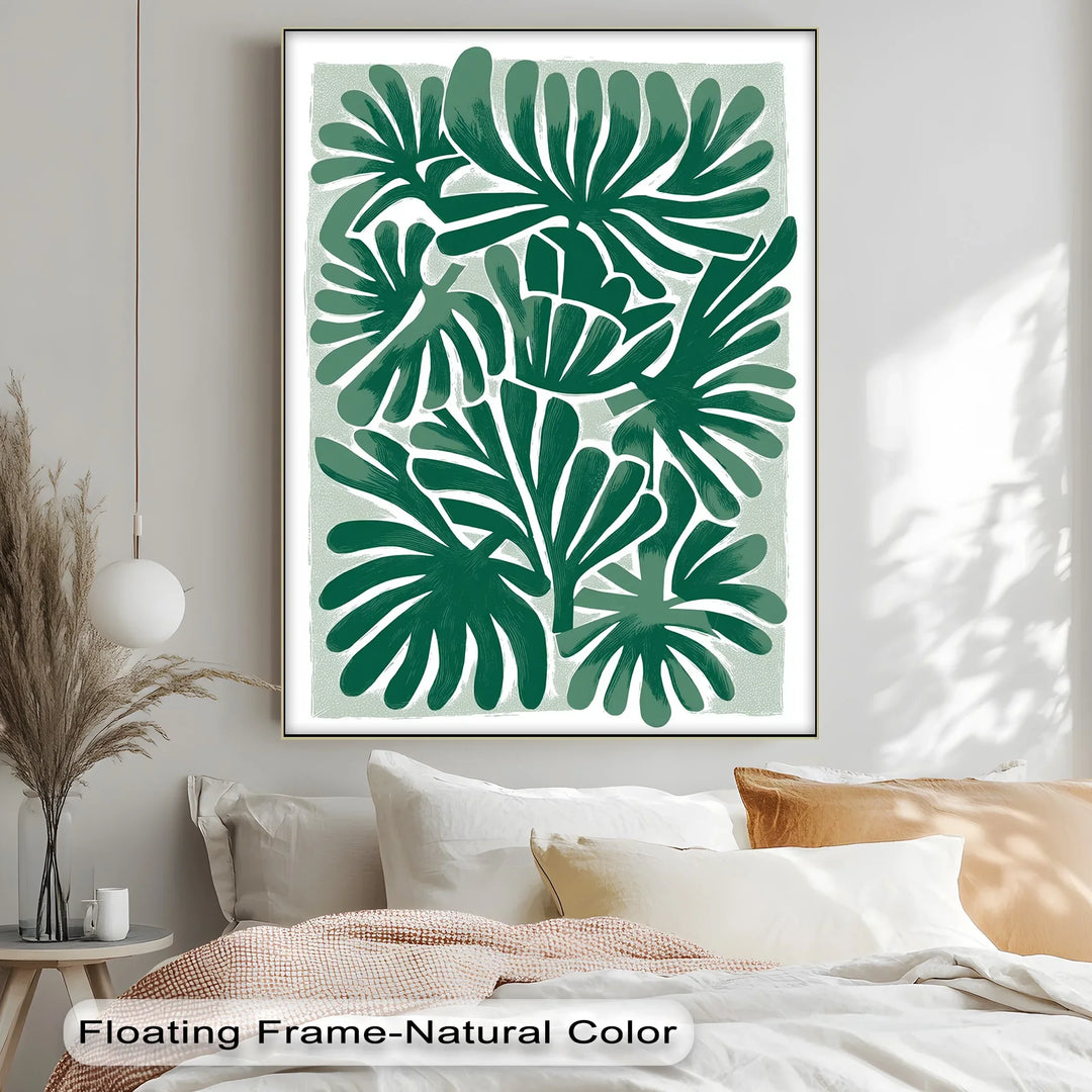 Tropical Frond Symphony – Bold Green Botanical Canvas Print - MyPhotoStation