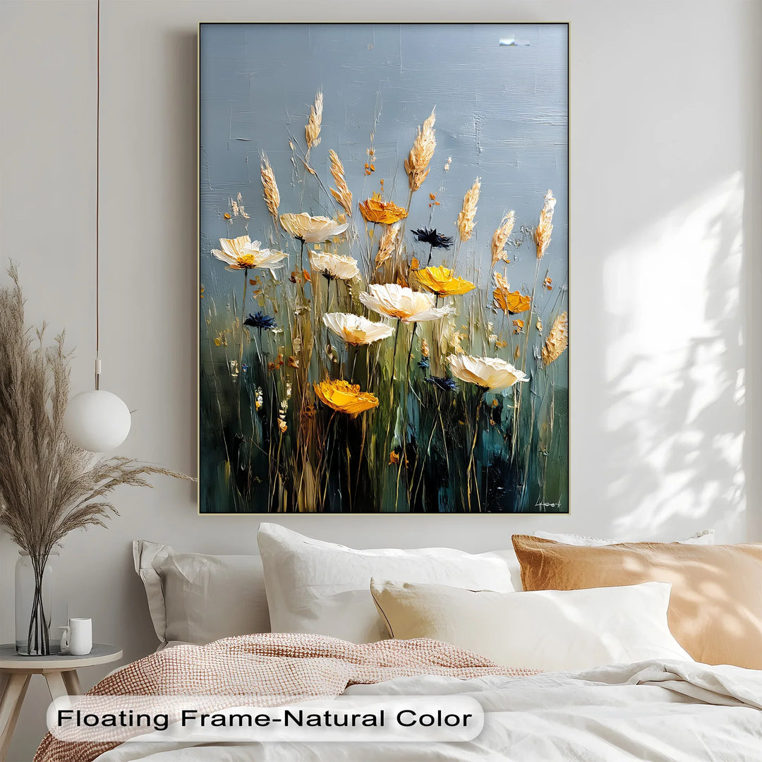 Golden Meadow Blooms – Wildflower Canvas Wall Art - MyPhotoStation