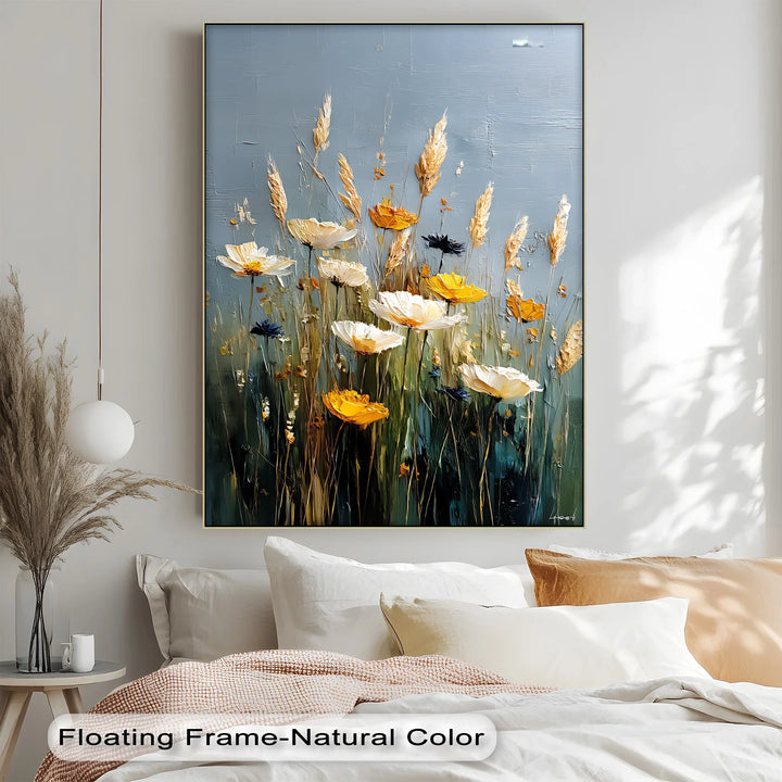 Golden Meadow Blooms – Wildflower Canvas Wall Art - MyPhotoStation