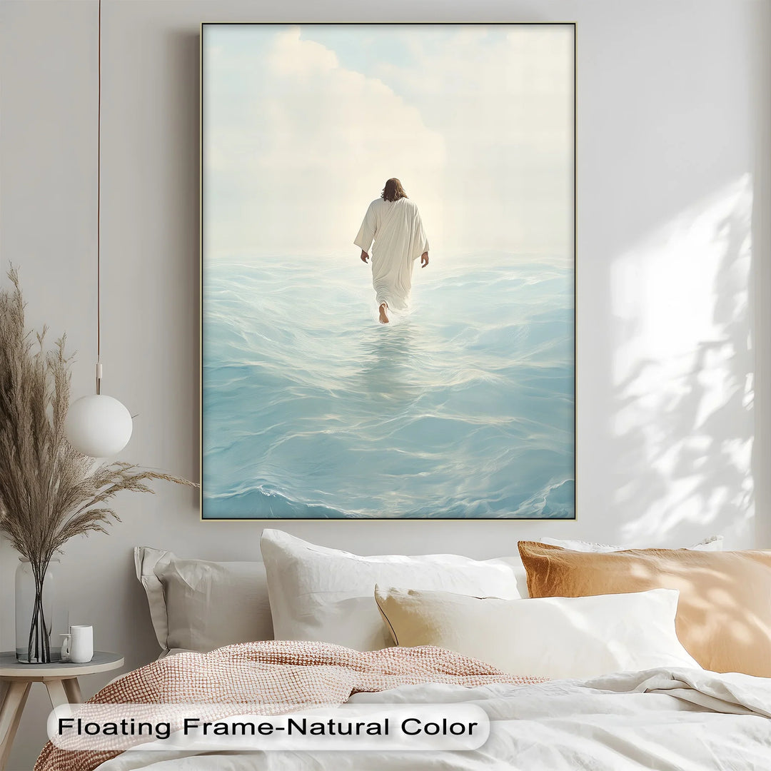 Invite a sense of trust and hope with this soothing oceanic canvas painting.

