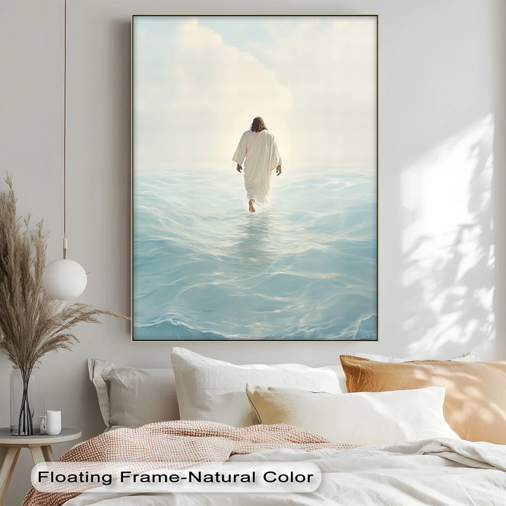 Invite a sense of trust and hope with this soothing oceanic canvas painting.

