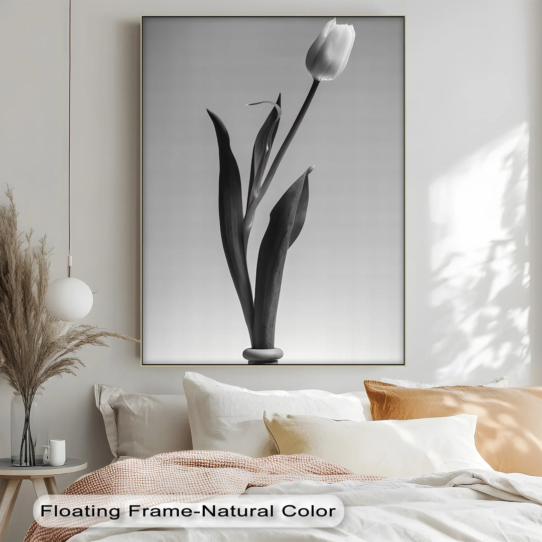 Tall Elegance – Single Tulip Minimalist Canvas Prints - MyPhotoStation