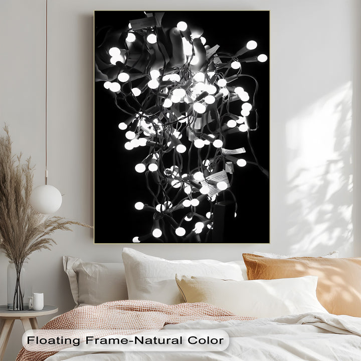 Electric energy radiates from every bulb in this expressive photo canvas design.

