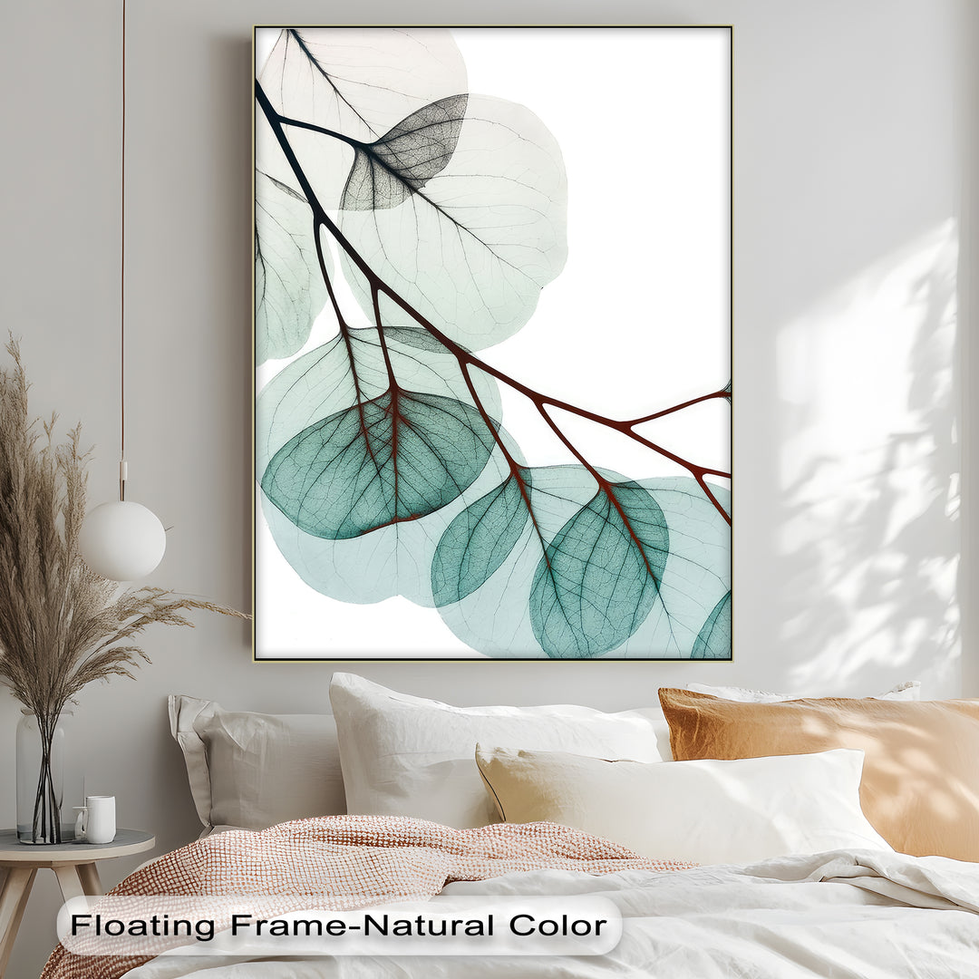 Winterliche Ruhe – Japanische Frau im blauen Kimono, Leinwanddruck | Gerahmtes Kunstwerk