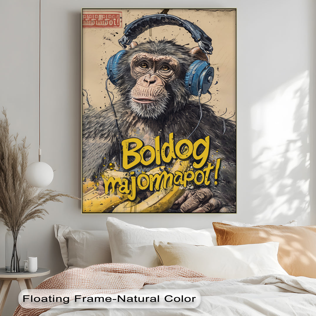 Winterliche Ruhe – Japanische Frau im blauen Kimono, Leinwanddruck | Gerahmtes Kunstwerk