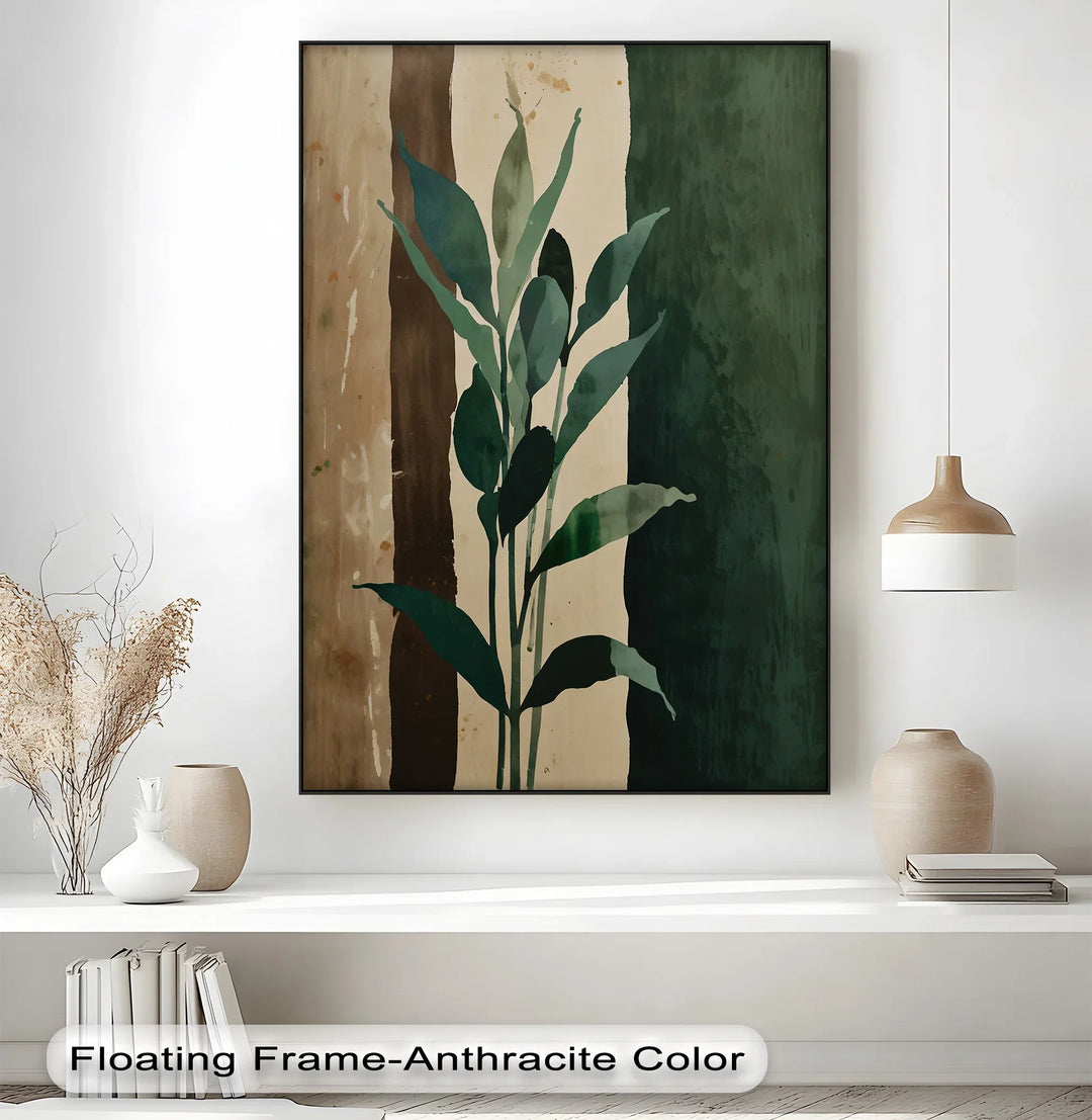 Earth Tones Foliage – Leaf Silhouette Canvas Print - MyPhotoStation