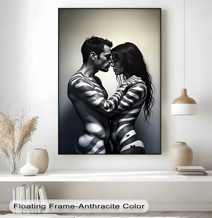 Stripes of Passion – Erotic Canvas Print
