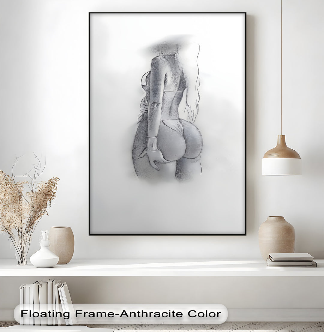 Veiled Allure – Erotic Canvas Print
