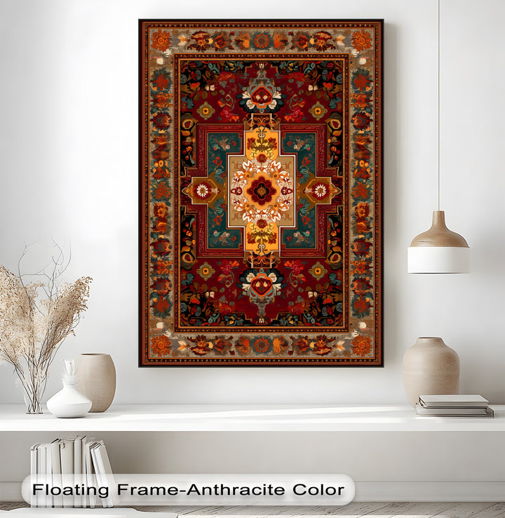 Imperial Bloom – Persian Rug Canvas Print
