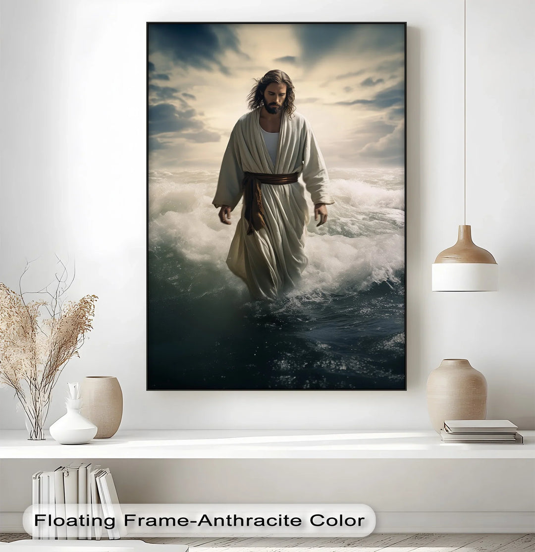 Faith on the Waves – Jesus Walking on Water Canvas Prints - MyPhotoStation