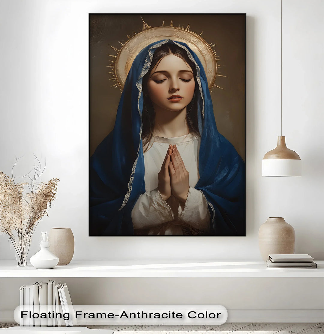 Hail Mary – Elegant Virgin Mary Canvas Wall Art - MyPhotoStation