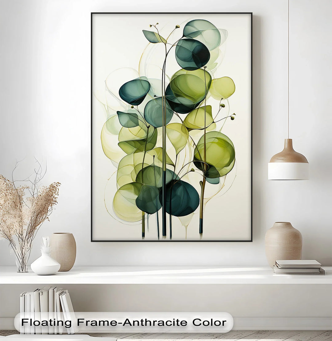 Whispers of Light – Transparent Green Leaves Canvas Print - MyPhotoStation