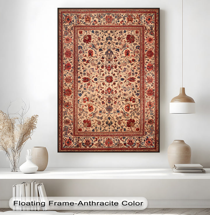 Timeless Harmony – Persian Floral Rug Canvas Print