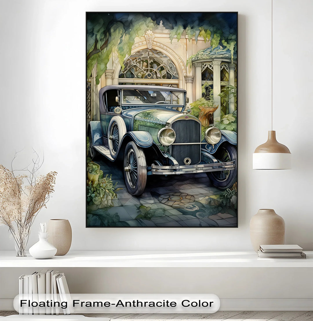 Vintage Elegance – Classic Car by Garden Villa Canvas Print - MyPhotoStation