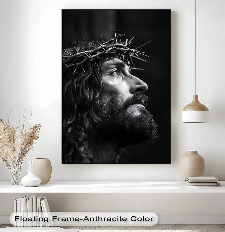 Crown of Mercy – Black and White Jesus Canvas Prints - MyPhotoStation