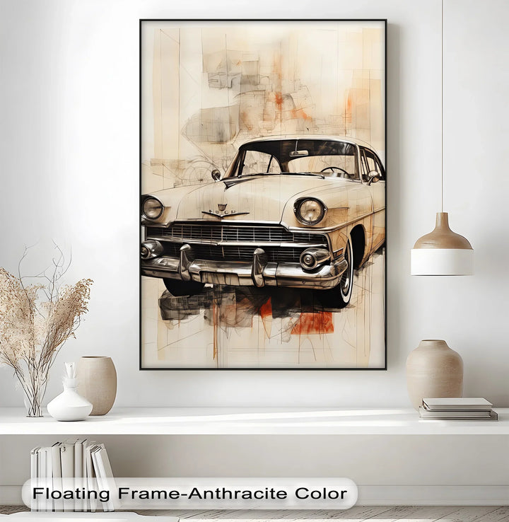 Elegant Cream Cruiser – Car Canvas Print - MyPhotoStation