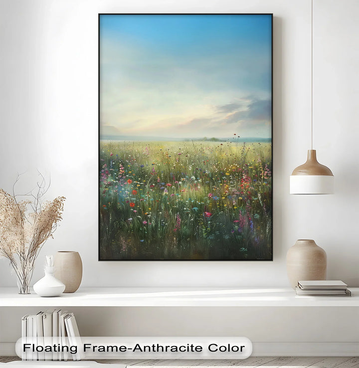 Whispers of Wildflowers – Blooming Meadow Landscape Canvas Print