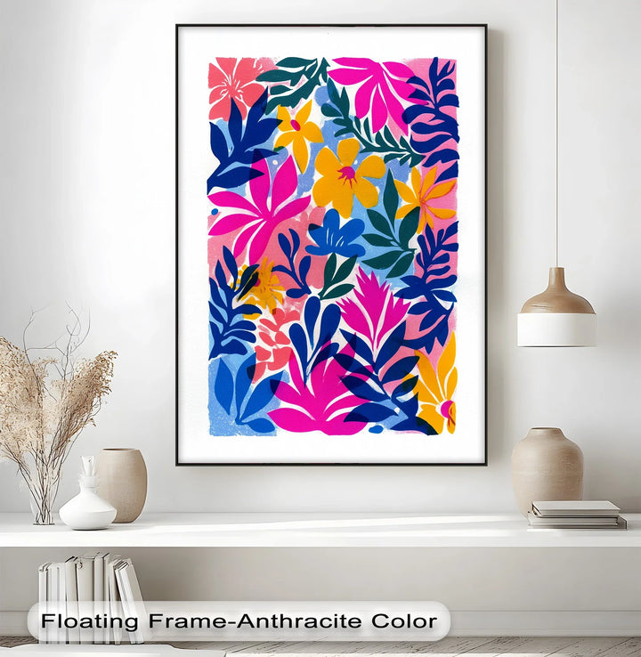 Tropical Bloom Explosion – Colorful Floral Abstract Canvas Print - MyPhotoStation