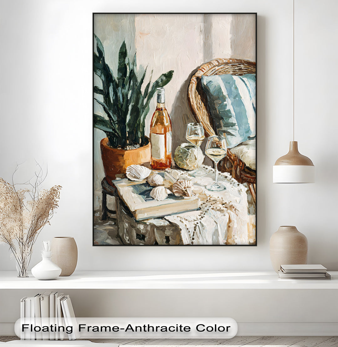 coastal still life canvas decor
