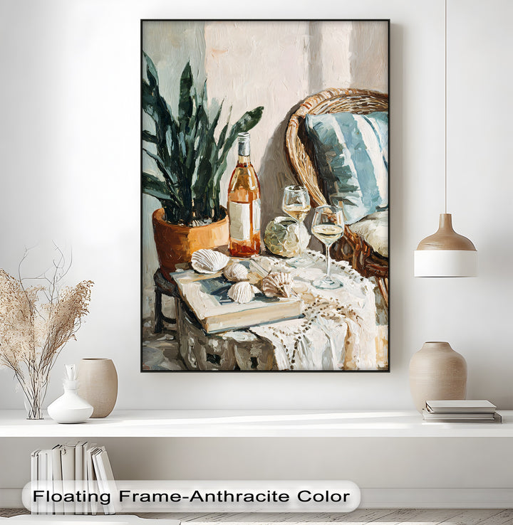 coastal still life canvas decor
