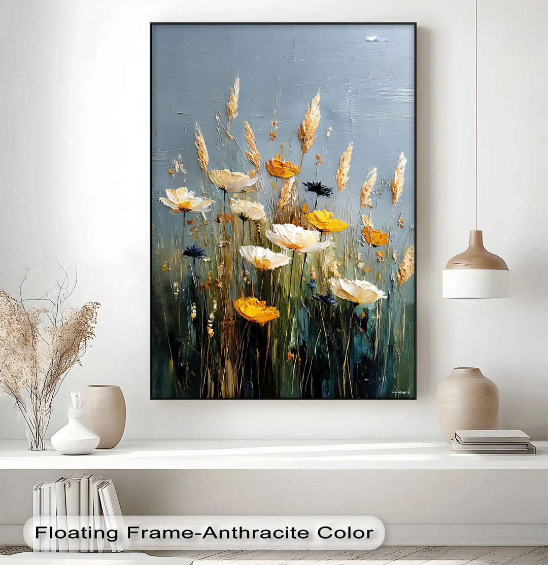Golden Meadow Blooms – Wildflower Canvas Wall Art - MyPhotoStation