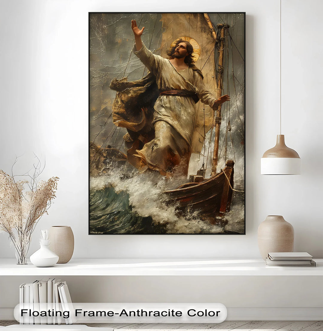Peace in the Storm – Jesus Calming the Sea Canvas Print