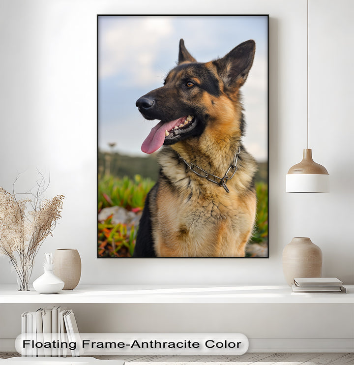 Loyal Guardian – German Shepherd Outdoor Portrait Puppies Canvas Print