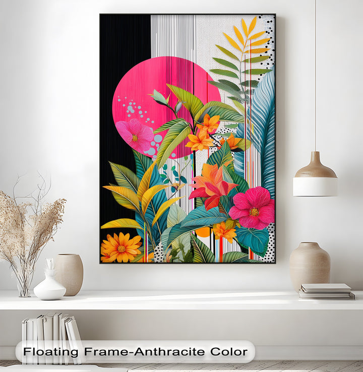 Tropic Pop – Bold Botanical Canvas Print