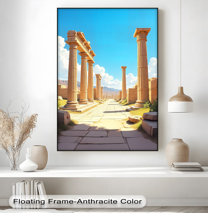 Golden Horizon – Ancient City Ruins Canvas Print