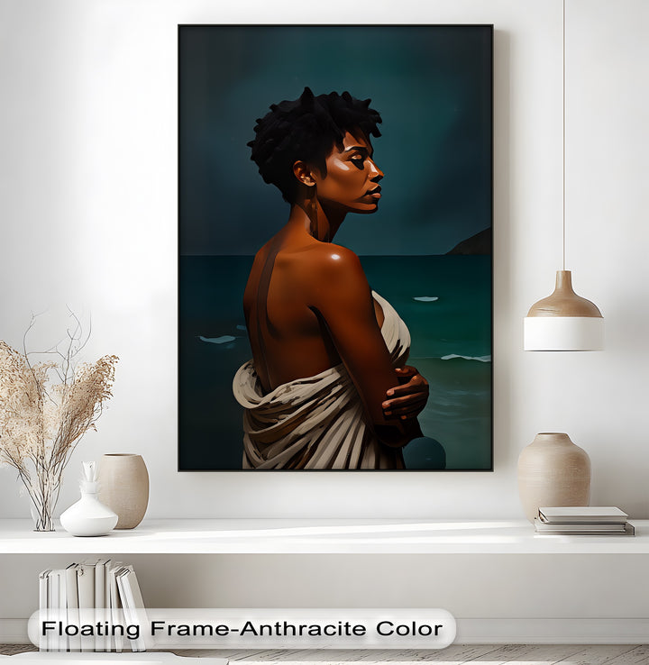 Ocean Gaze Woman - Sexy Canvas Wall Art | Biggest Canvas