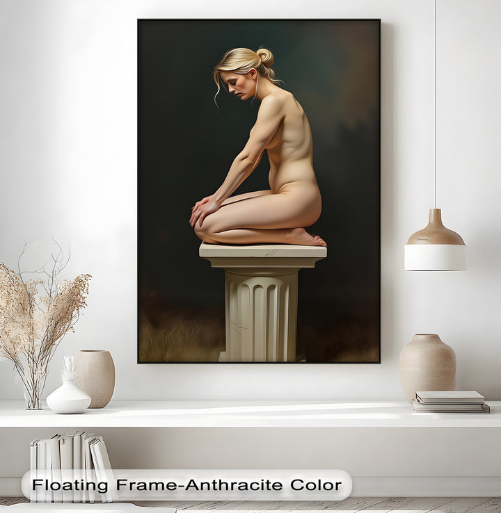 Quiet Reverie – Classical Nude Canvas Wall Art | Oversized Wall Art