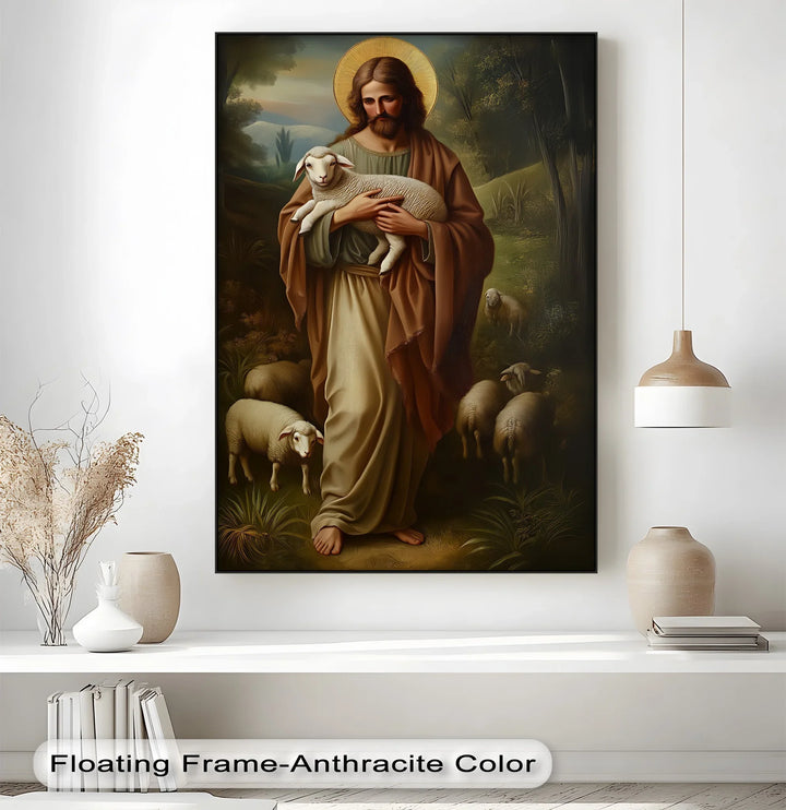 The Good Shepherd – Jesus with Lamb Canvas Prints - MyPhotoStation