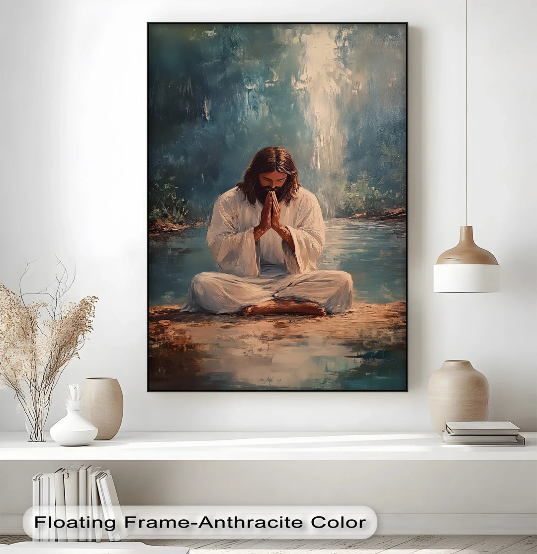 Peaceful Prayer – Jesus in Meditation Canvas Prints - MyPhotoStation
