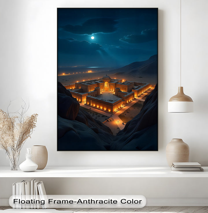 Moonlit Majesty – Ancient Fortress Canvas Print