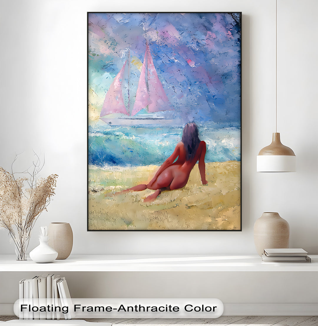 Serenity by the Shore – Erotic Canvas Print