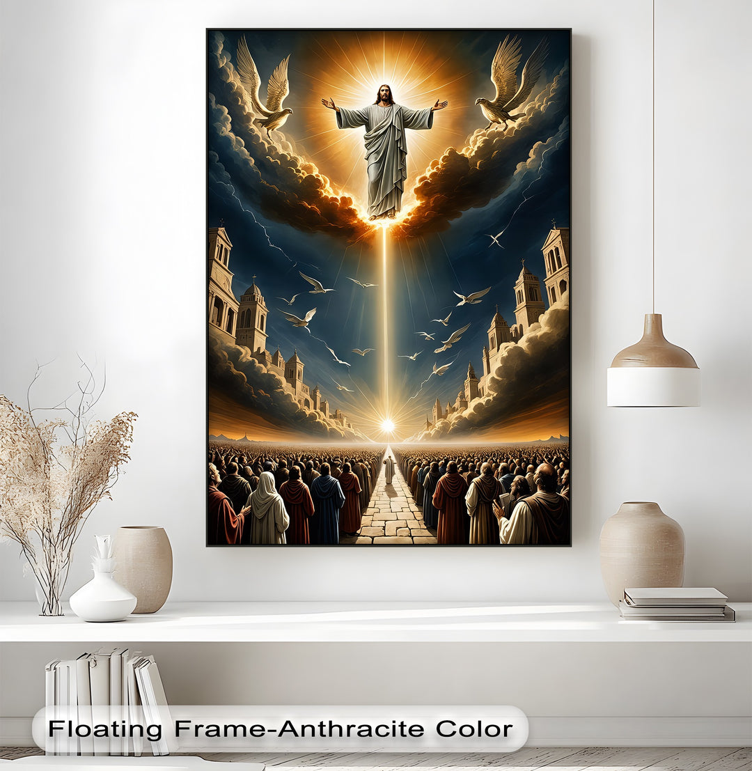 The Ascension of Christ – Radiant Biblical Canvas Wall Art