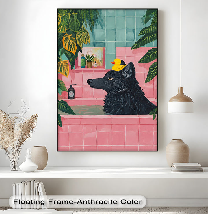 A whimsical blend of nature and comedy, this canvas wall art transforms any bathroom or hallway into a quirky and memorable statement space.

