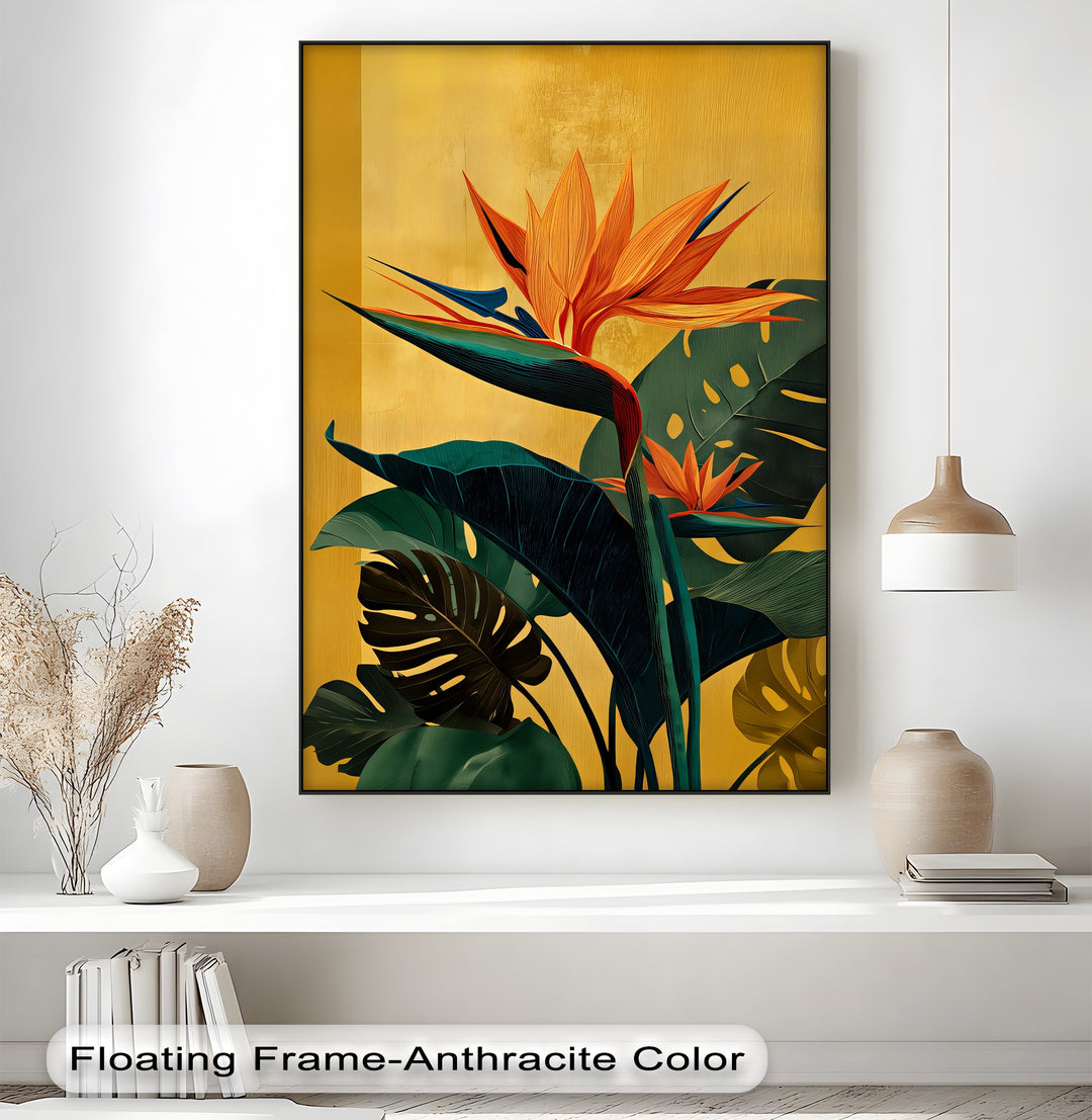 Bird of Paradise - Flower Canvas Wall Art | Framed Wall Art