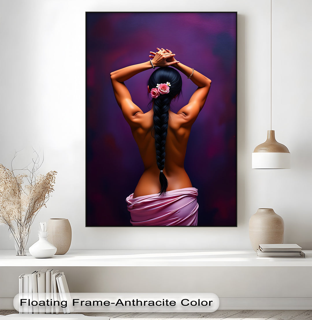 Velvet Blossoms – Erotic Canvas Wall Art | Luxury Framed Bedroom Decor