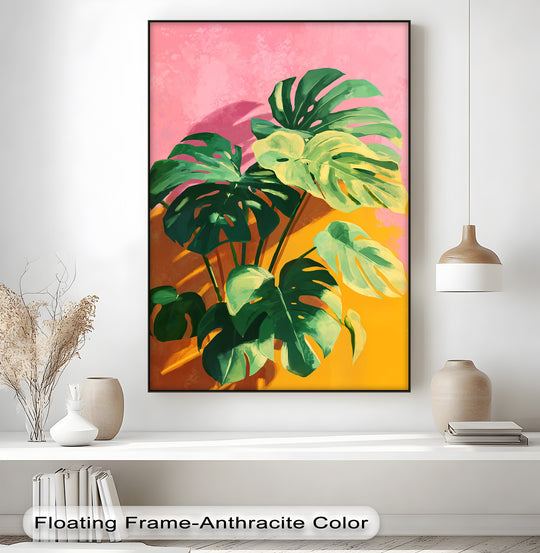 tropical monstera canvas art
