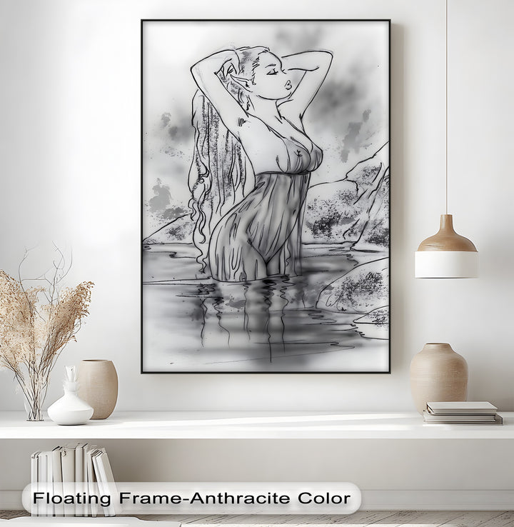 Fantasy Water Nymph Artwork - Erotic Canvas Print | Framed Wall Art