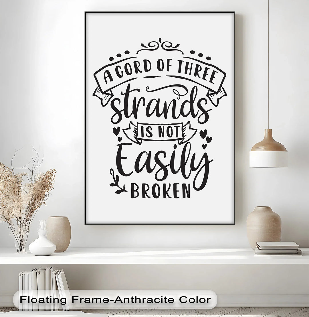 A Cord of Three Strands – Inspirational Scripture Canvas Print - MyPhotoStation